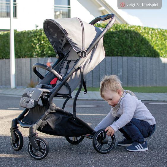 Osann Reisebuggy & Sportwagen Boogy bis 22 kg belastbar nur 6,8 kg leicht inkl. Adapter, Regenschutz & Transporttasche - Cloud