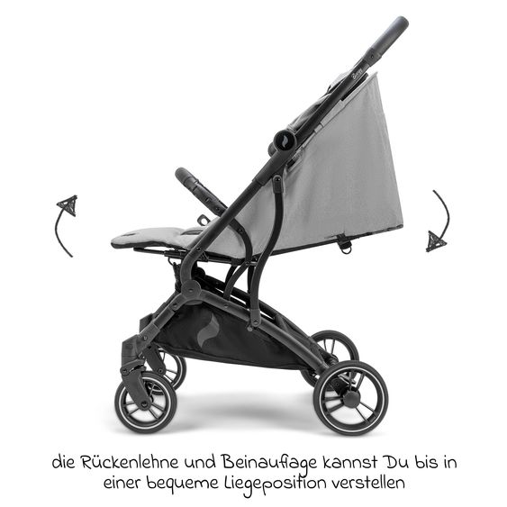 Osann Reisebuggy & Sportwagen Boogy bis 22 kg belastbar nur 6,8 kg leicht inkl. Adapter, Regenschutz & Transporttasche - Cloud