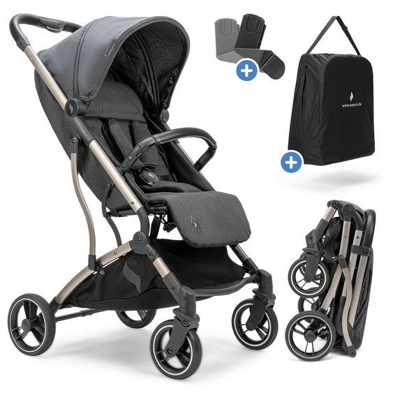 Osann Reisebuggy & Sportwagen Boogy bis 22 kg belastbar nur 6,8 kg leicht inkl. Adapter, Regenschutz & Transporttasche - Elegance