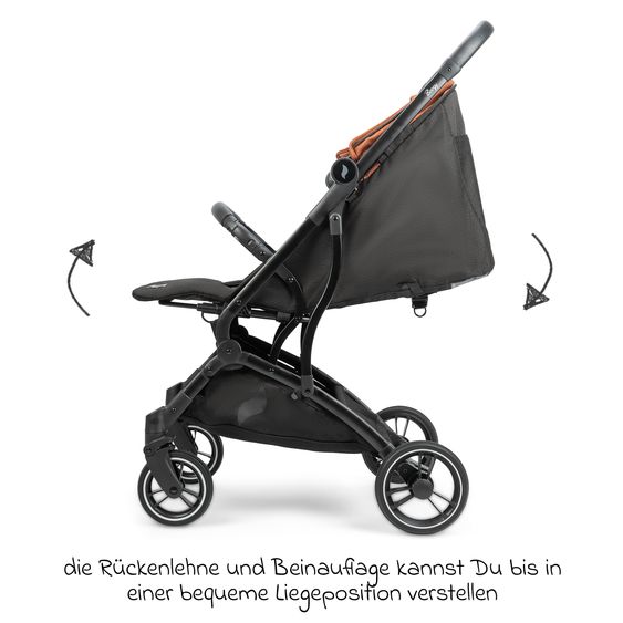 Osann Reisebuggy & Sportwagen Boogy bis 22 kg belastbar nur 6,8 kg leicht inkl. Adapter, Regenschutz & Transporttasche - Elegance