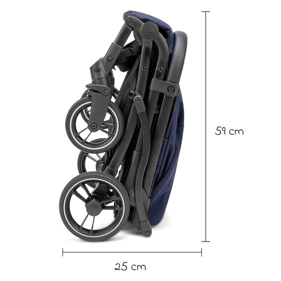 Osann Reisebuggy & Sportwagen Boogy bis 22 kg belastbar nur 6,8 kg leicht inkl. Adapter, Regenschutz & Transporttasche - Indigo