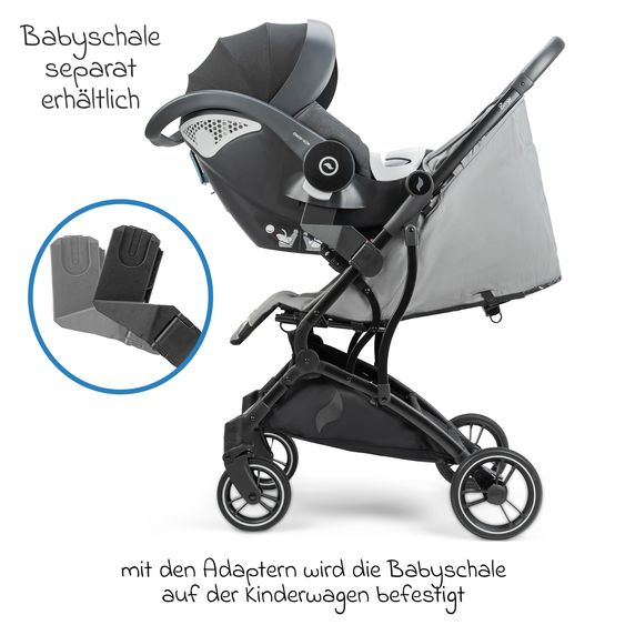 Osann Reisebuggy & Sportwagen Boogy bis 22 kg belastbar nur 6,8 kg leicht inkl. Adapter, Regenschutz & Transporttasche - Monster