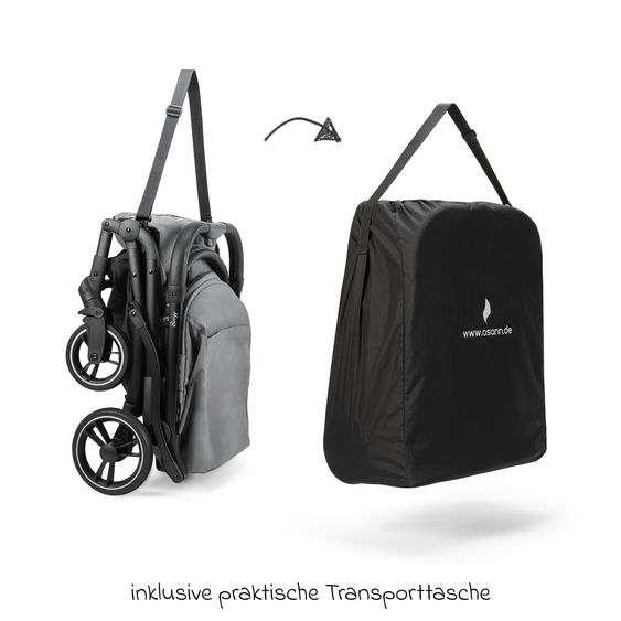 Osann Reisebuggy & Sportwagen Boogy bis 22 kg belastbar nur 6,8 kg leicht inkl. Adapter, Regenschutz & Transporttasche - Monster