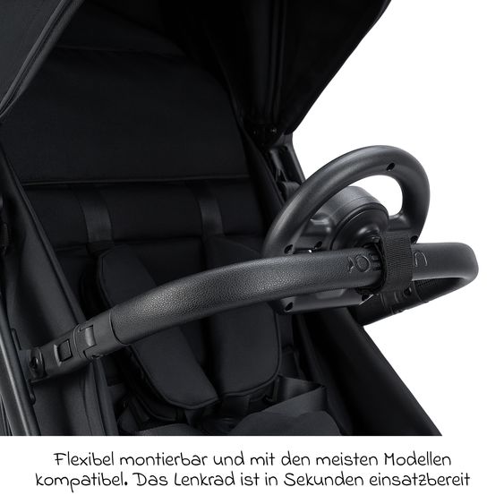Osann Spiel-Lenkrad für Kinderwagen und Buggys - Schwarz