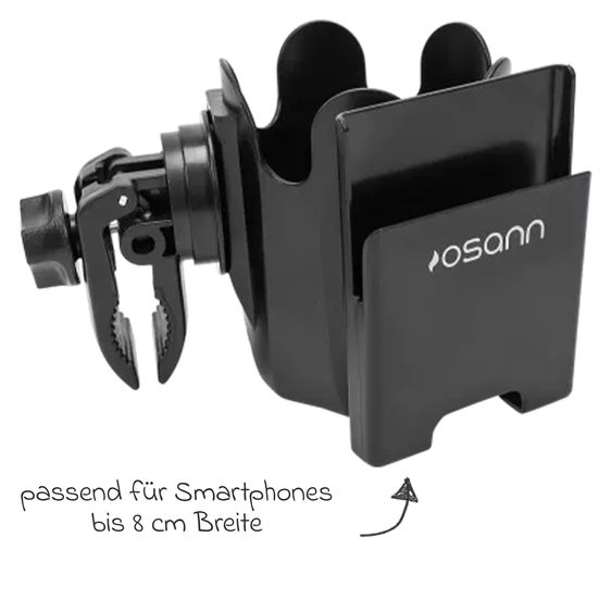 Osann Porta bicchieri e smartphone universale per passeggini e carrozzine - nero