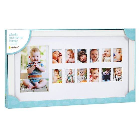 Pearhead Bilderrahmen My First Year - Moments Frame - Weiß