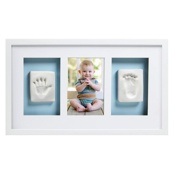 Pearhead Frame for photo & 2 prints - Deluxe Wall Frame - White