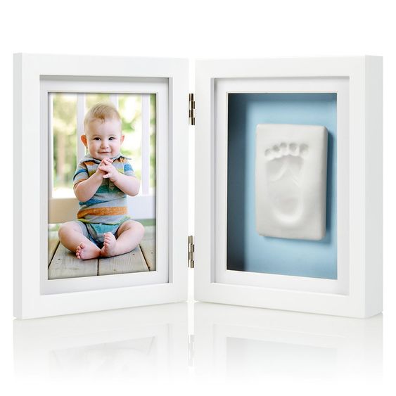 Pearhead Rahmen für Foto & Abdruck - Desk Frame - Weiß