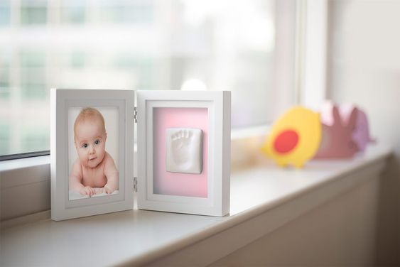 Pearhead Rahmen für Foto & Abdruck - Desk Frame - Weiß