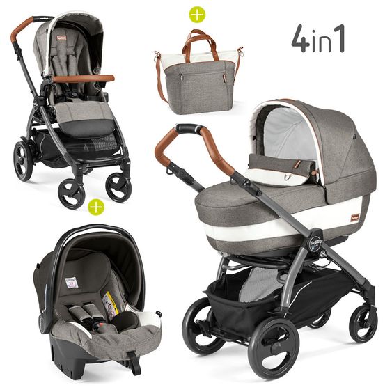 Peg Perego 4in1 Kinderwagen-Set Book 51 inkl. Babywanne Culla Elite & Babyschale Primo Viaggio SL - Polo Elite Modular