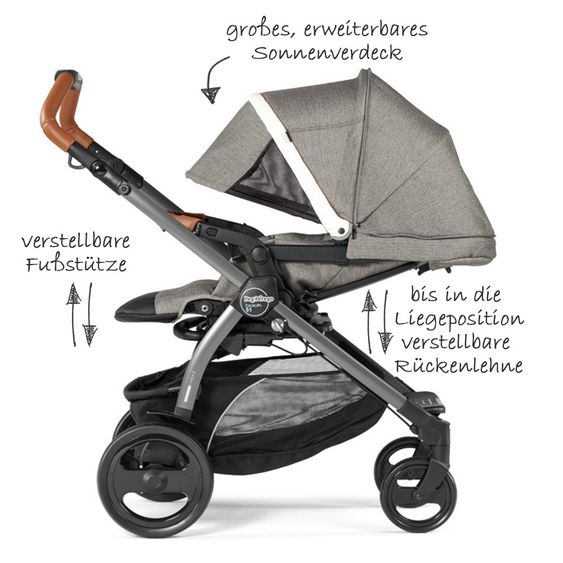 Peg Perego 4in1 Kinderwagen-Set Book 51 inkl. Babywanne Culla Elite & Babyschale Primo Viaggio SL - Polo Elite Modular