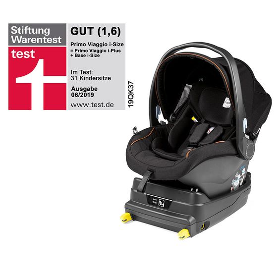 Peg Perego Babyschale Primo Viaggio i-Size inkl. i-Size-Basis - Ebony