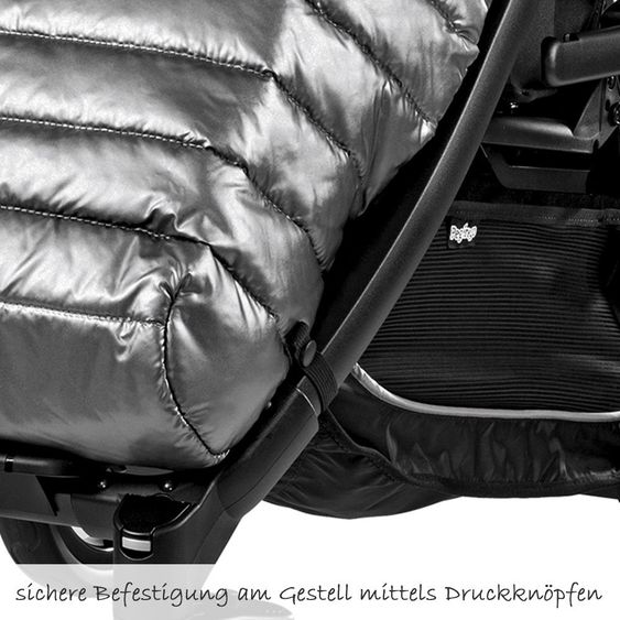 Peg Perego Beindecke für Booklet /Pliko Mini - Silber Grau