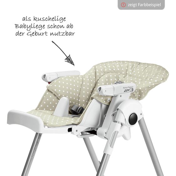 Peg Perego Seggiolone Prima Pappa Zero3 - Ecopelle Orso Crema