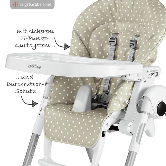 Peg Perego Seggiolone Prima Pappa Zero3 - Ecopelle Orso Crema