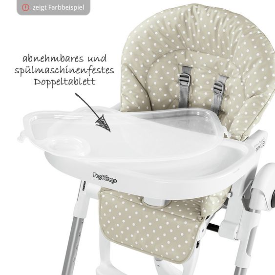 Peg Perego Seggiolone Prima Pappa Zero3 - Ecopelle Orso Crema