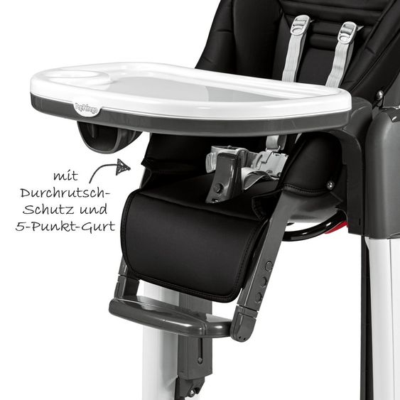 Peg Perego Hochstuhl Tatamia Lederimitat - Stripes Black