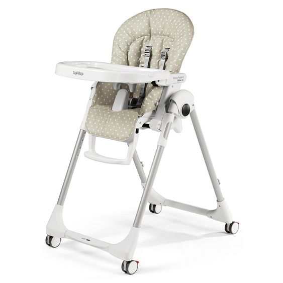 Peg Perego Hochstuhl und Babyliege Prima Pappa Follow Me - Babydot Beige