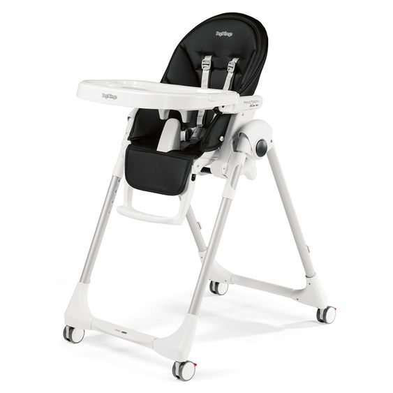 Peg Perego Hochstuhl und Babyliege Prima Pappa Follow Me - Licorice Lederimitat