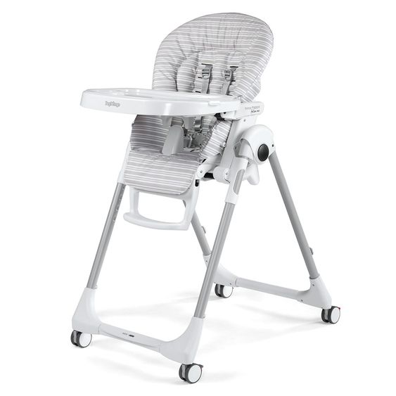 Peg Perego Hochstuhl und Babyliege Prima Pappa Follow Me - Linear Grey