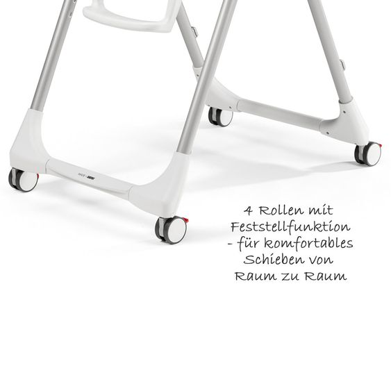 Peg Perego Hochstuhl und Babyliege Prima Pappa Follow Me - Linear Grey