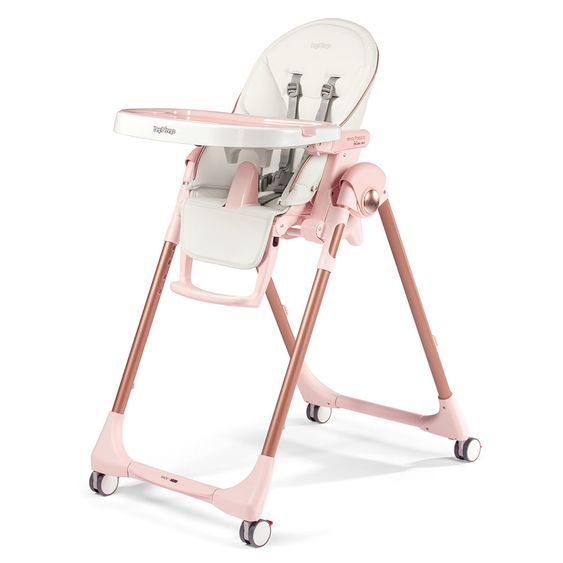 Peg Perego Hochstuhl und Babyliege Prima Pappa Follow Me - Mon Amour Lederimitat