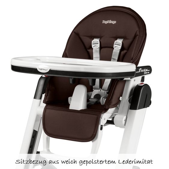 Peg Perego Hochstuhl und Babyliege Siesta Follow Me - Cacao Lederimitat