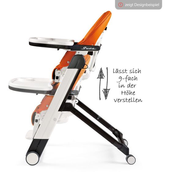 Peg Perego Hochstuhl und Babyliege Siesta Follow Me - Cacao Lederimitat