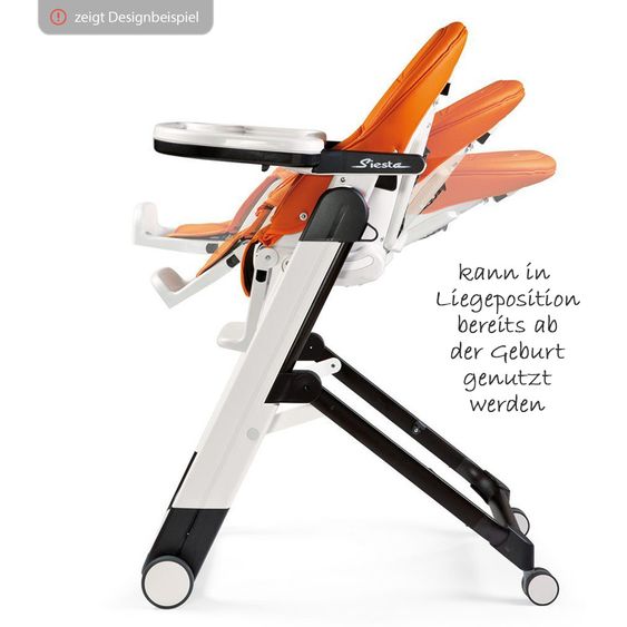Peg Perego Hochstuhl und Babyliege Siesta Follow Me - Cacao Lederimitat
