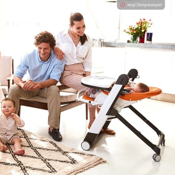 Peg Perego Hochstuhl und Babyliege Siesta Follow Me - Cacao Lederimitat