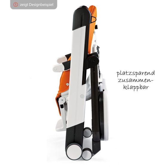 Peg Perego Hochstuhl und Babyliege Siesta Follow Me - Ice Lederimitat