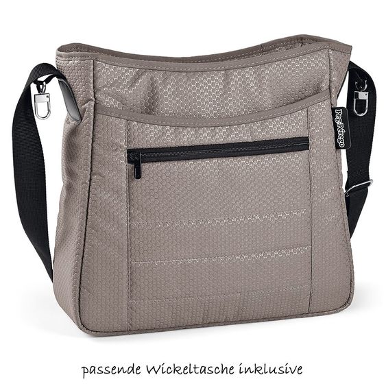 Peg Perego Kinderwagen-Set Book 51 XL Sportivo Modular Gestell Jet Anthrazit - Bloom Beige