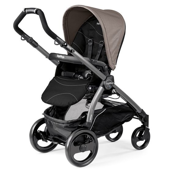 Peg Perego Kinderwagen-Set Book 51 XL Sportivo Modular Gestell Jet Anthrazit - Bloom Beige