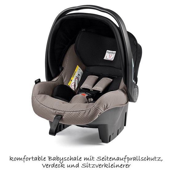 Peg Perego Kinderwagen-Set Book 51 XL Sportivo Modular Gestell Jet Anthrazit - Bloom Beige