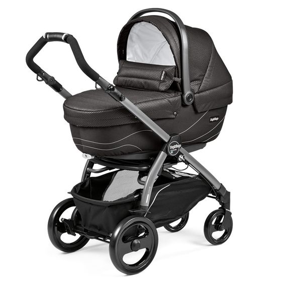 Peg Perego Kinderwagen-Set Book 51 XL Sportivo Modular Gestell Jet Anthrazit - Bloom Black
