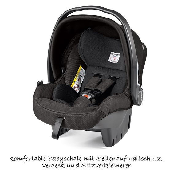 Peg Perego Kinderwagen-Set Book 51 XL Sportivo Modular Gestell Jet Anthrazit - Bloom Black