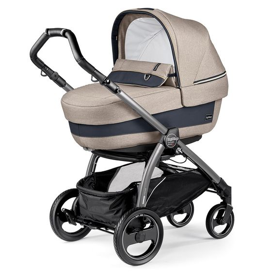 Peg Perego Set passeggino Book S Elite Completo Telaio Modulare Jet Antracite - Luxe Beige