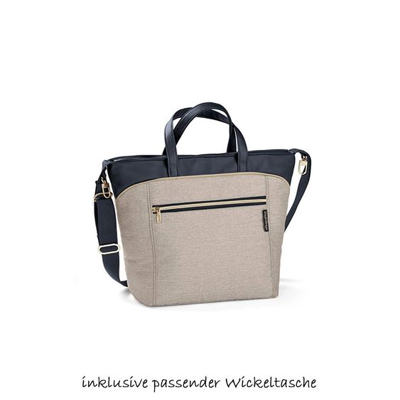 Peg Perego Set passeggino Book S Elite Completo Telaio Modulare Jet Antracite - Luxe Beige