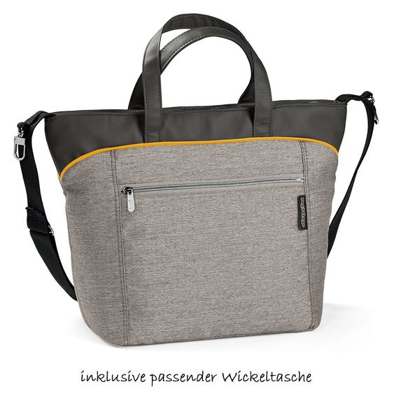 Peg Perego Kinderwagen-Set Book S Elite Completo Modular Gestell Jet Anthrazit - Luxe Grey
