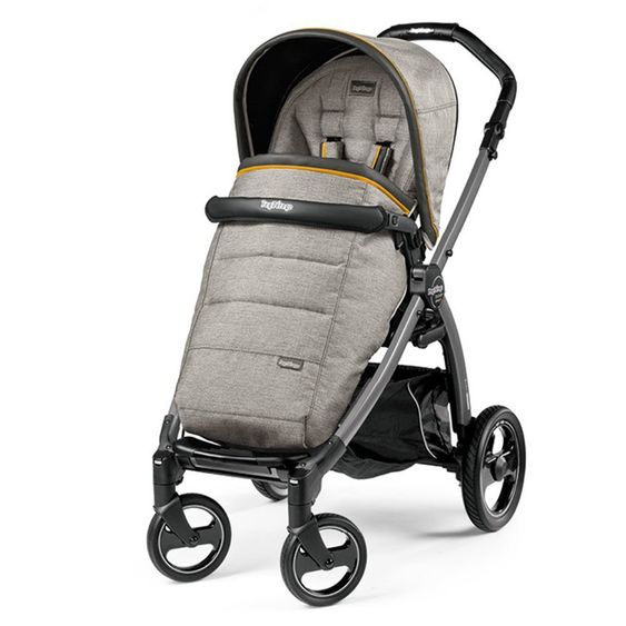 Peg Perego Kinderwagen-Set Book S Elite Completo Modular Gestell Jet Anthrazit - Luxe Grey