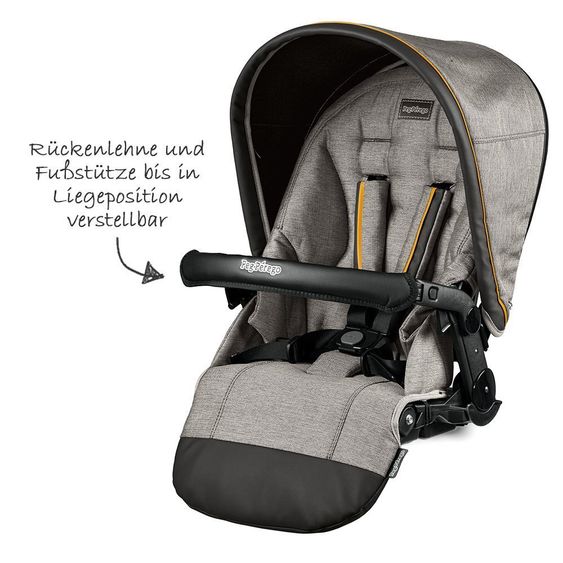 Peg Perego Kinderwagen-Set Book S Elite Completo Modular Gestell Jet Anthrazit - Luxe Grey