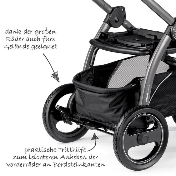 Peg Perego Kinderwagen-Set Book S Pop-Up Modular Gestell Jet - Luxe Beige