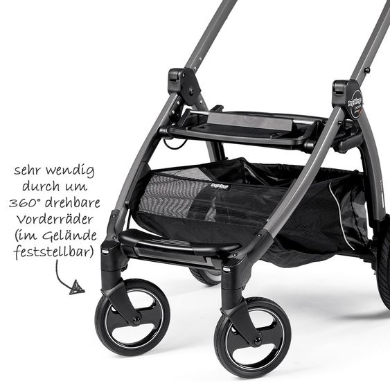 Peg Perego Kinderwagen-Set Book S Pop-Up Modular Gestell Jet - Luxe Beige