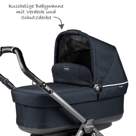Peg Perego Kinderwagen-Set Book S Pop-Up Modular Gestell Jet - Luxe Bluenight