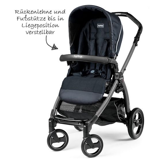 Peg Perego Kinderwagen-Set Book S Pop-Up Modular Gestell Jet - Luxe Bluenight