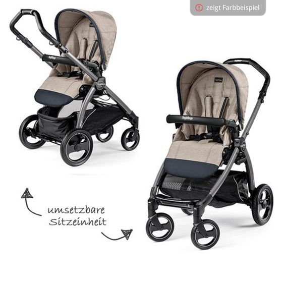 Peg Perego Kinderwagen-Set Book S Pop-Up Modular Gestell Jet - Luxe Bluenight