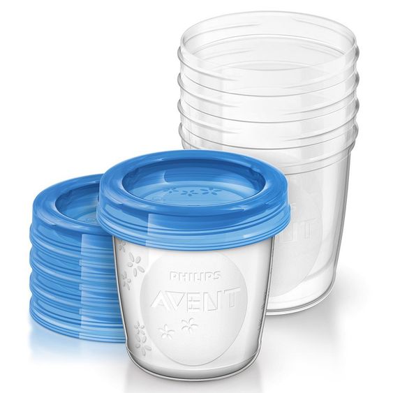 Philips Avent 10-tlg. Mehrwegbecher-Set für Muttermilch SCF619/05