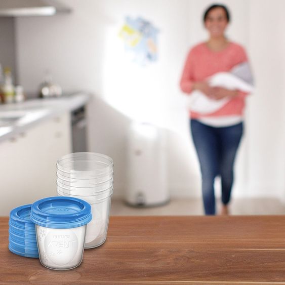 Philips Avent 10-tlg. Mehrwegbecher-Set für Muttermilch SCF619/05