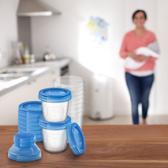 Philips Avent 22-tlg. Mehrwegbecher-Set für Muttermilch SCF618/10