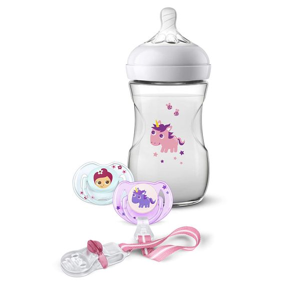 Philips Avent 4-tlg. Geschenk-Set Naturnah Einhorn - SCD287/25